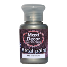 Ακρυλικό Μεταλλικό Χρώμα 60ml Maxi Decor Γκρι ΜE110_ME110060